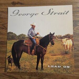 George Strait Lead On 1994 Promo Flat Poster 12x12 Double Sided MCA Country